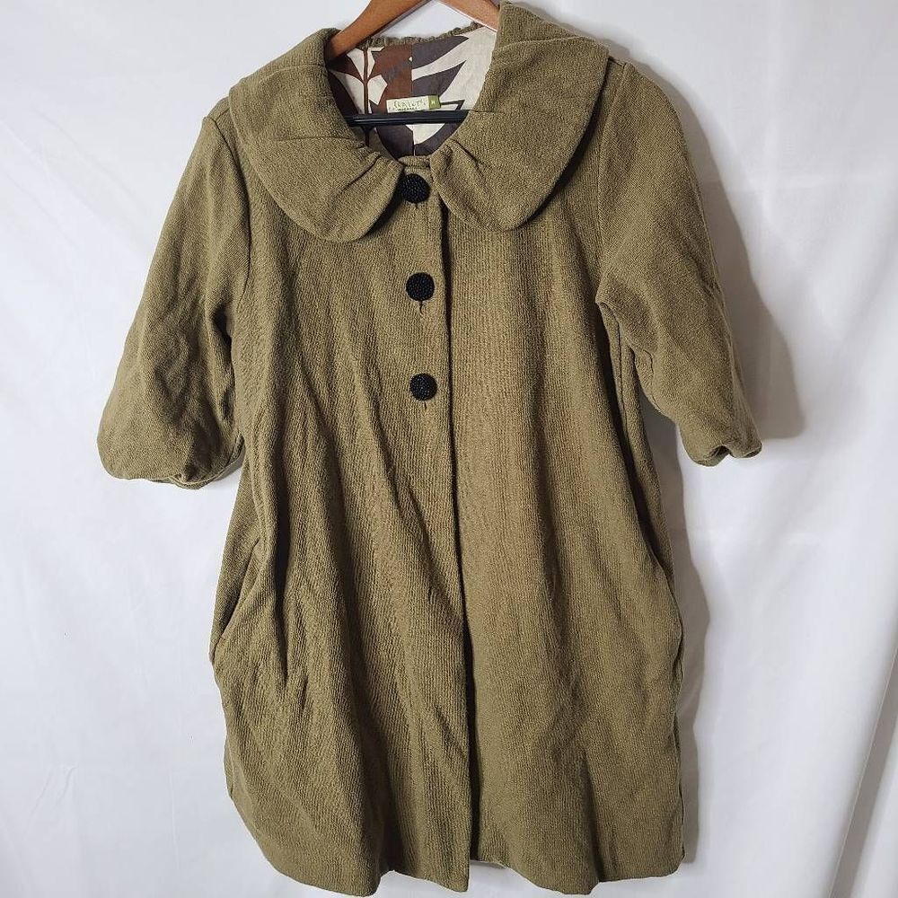 Chalet Womens Olive Green Coat Size Medium Made in USA